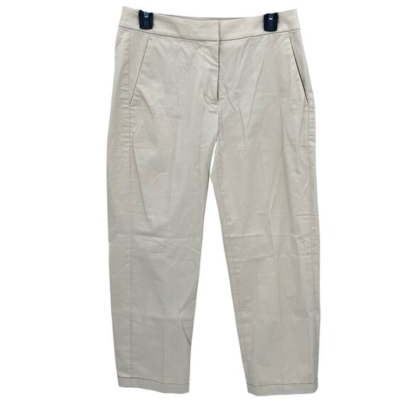 J Crew Pants Womens 6 Petite Beige Khaki Kate Dress Crop Stretch Office‎ Work - Picture 1 of 6